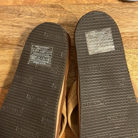 Rainbow wide strap flip flops dark brown - Picture 3 of 6